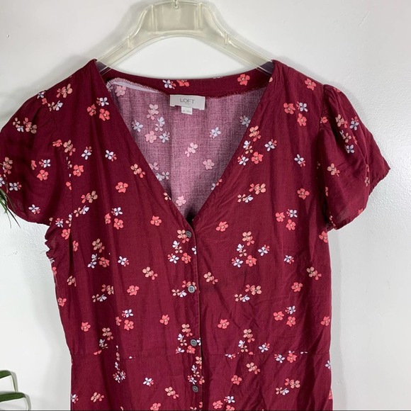 Ann Taylor Loft Floral Dress Womens Plus 14 - Picture 2 of 6